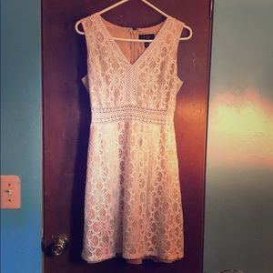 White and nude Lace dress!